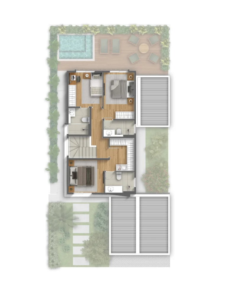 Casa Bella - Planta Superior Sobrado - Parque Alphaville